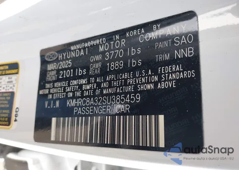 2025 Hyundai Venue Limited z USA, uszkodzony, nr VIN KMHRC8A32SU385459